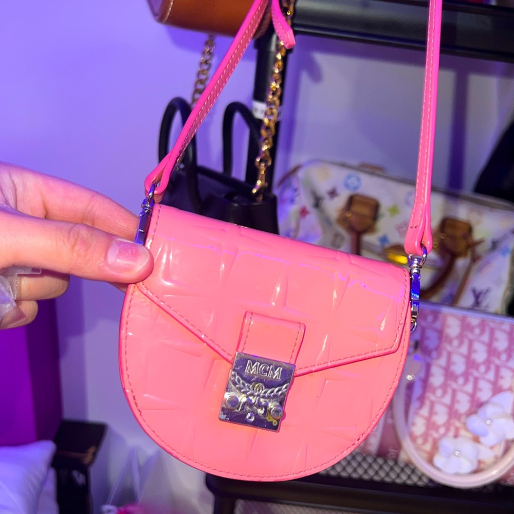 MCM Pink Wallet Sling Bag